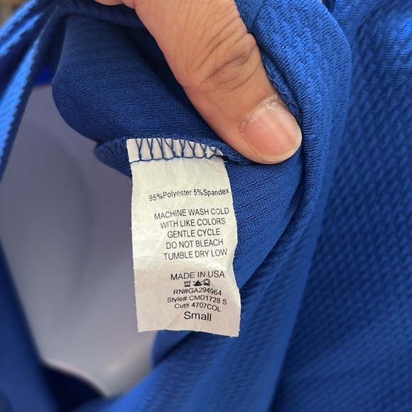 PinkBlush Cobalt Royal Blue Double Layer Ruffle Off Shoulder Maternity Dress - Picture 8 of 9